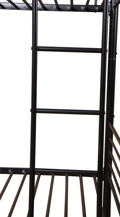 Twin over Twin Metal Bunk Bed - Black