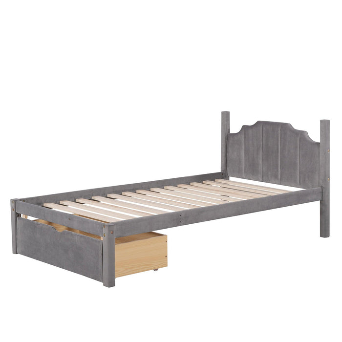 Full over Twin and Twin Bunk Bed with Drawers and Guardrails - Gray