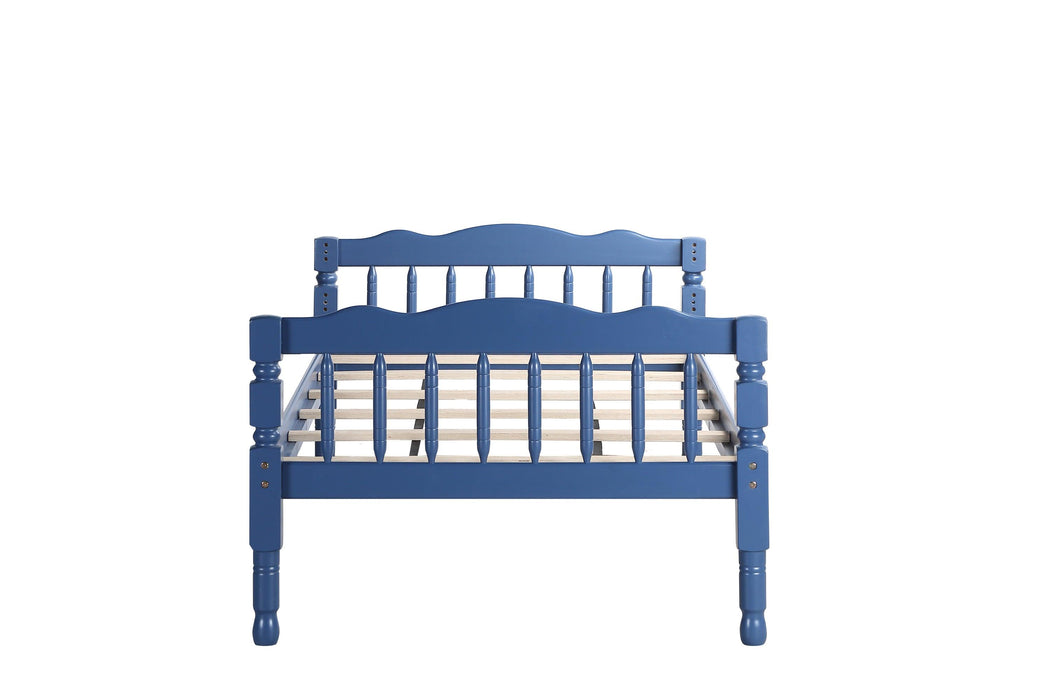 ACME Homestead Twin over Twin Bunk Bed with Ladder - Blue