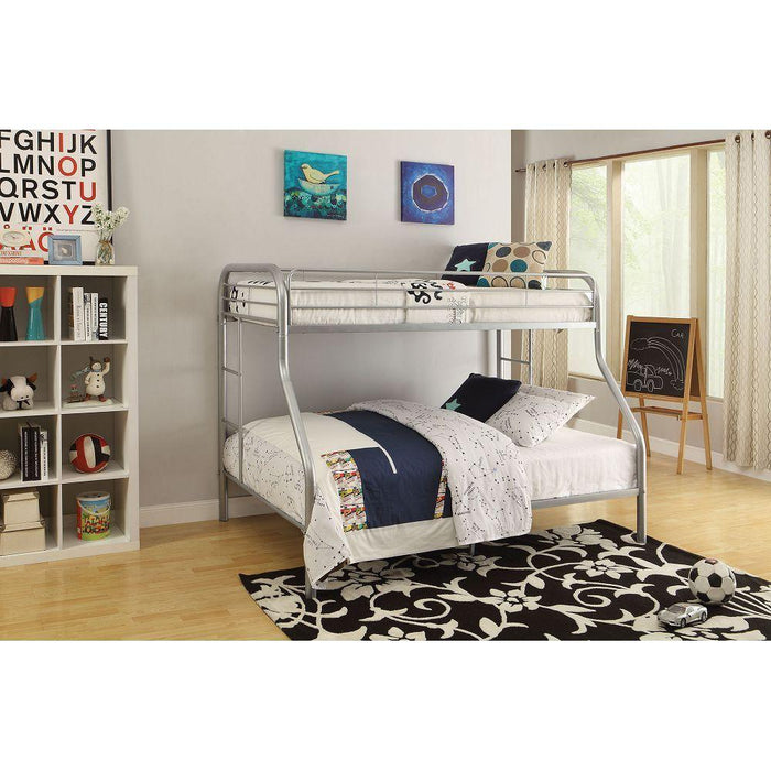 ACME Tritan Twin over Full Metal Bunk Bed - Silver