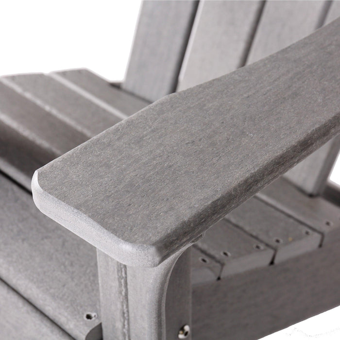 Outdoor Weather Resistant Adirondack Chair in Gray Color