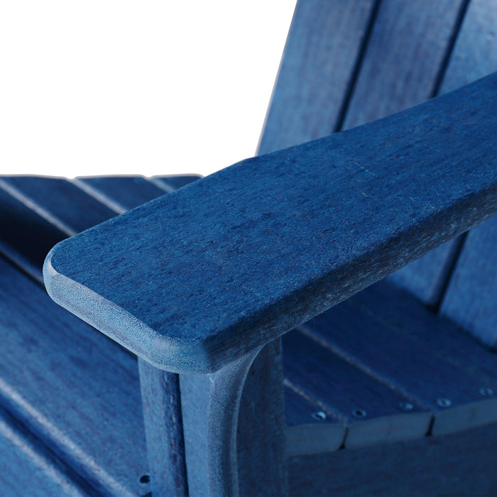 HDPE Adirondack Chair Sunlight Resistant for Fire Pits Decks Gardens Campfire Chairs - Blue