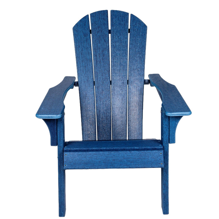 HDPE Adirondack Chair Sunlight Resistant for Fire Pits Decks Gardens Campfire Chairs - Blue