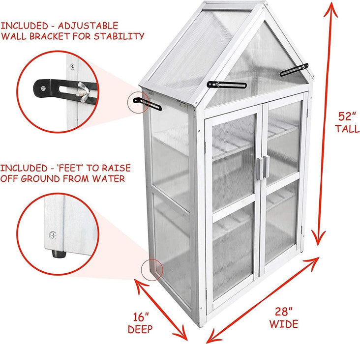 Mini Greenhouse Kit - Outdoor Plant Stand, Small Green House, Plant Stand Indoor, Green Houses for Outside, Indoor Garden and Patio Accessories Indoor Greenhouse, Tiered Plant Stand