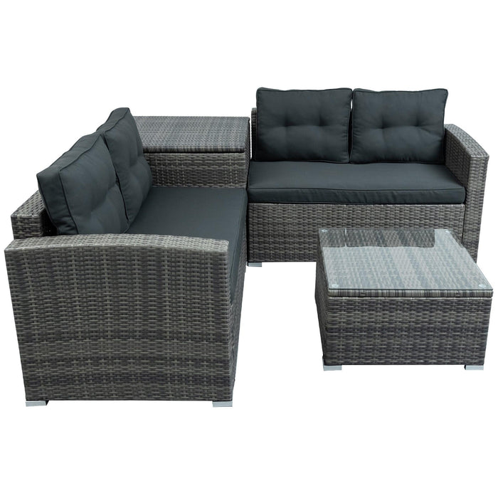 Outdoor Furniture Sofa Set with LargeStorage Box