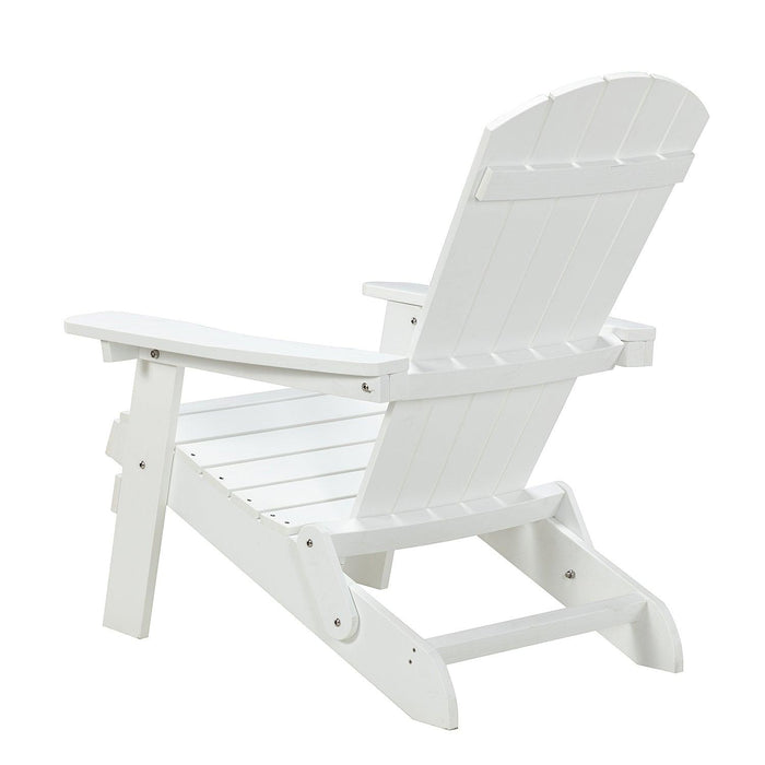 Plastic Folding Adirondack Chair - White