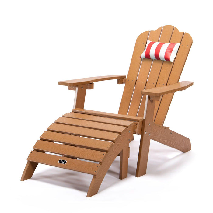 All-Weather and Fade-Resistant Adirondack Chair with Cup Holder Plastic