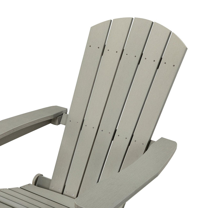 Plastic Folding Adirondack Chair - Gray