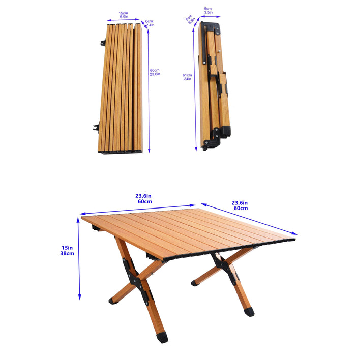 Portable Picnic Table With Solid Folding X-shaped Frame