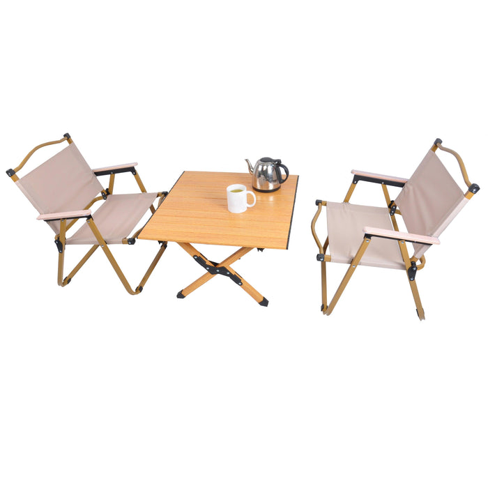 Portable Picnic Table With Solid Folding X-shaped Frame