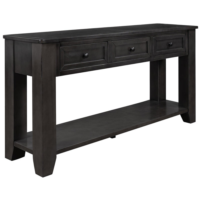 55''Modern Console Table Sofa Table for Living Room with 3 Drawers and 1 Shelf (As Same As WF288520AAB)