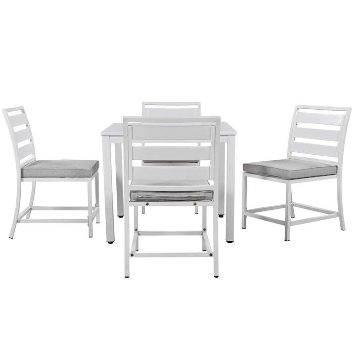 Outdoor four-person dining table and chairs are suitable for courtyards, balconies, lawns