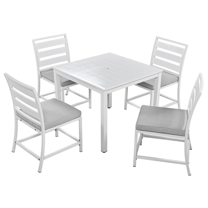 Outdoor four-person dining table and chairs are suitable for courtyards, balconies, lawns