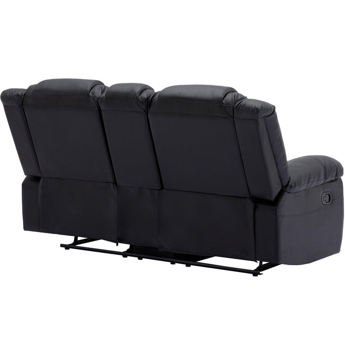 Home Theater Seating Manual Recliner, PU Leather Reclining Loveseat for Living Room