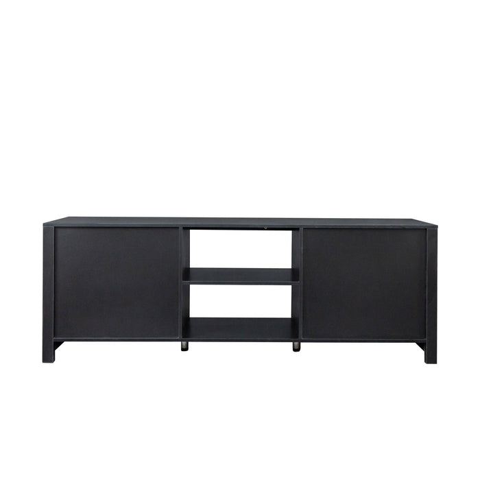 Farmhouse TV Stand,  Wood Entertainment Center Media Console withStorage