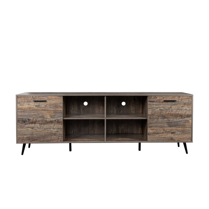 TV Stand Mid-Century WoodModern Entertainment Center AdjustableStorage Cabinet TV Console for Living Room