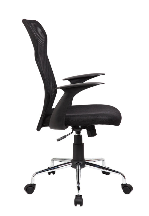 Techni Mobili Medium Back Mesh Assistant Office Chair, Black