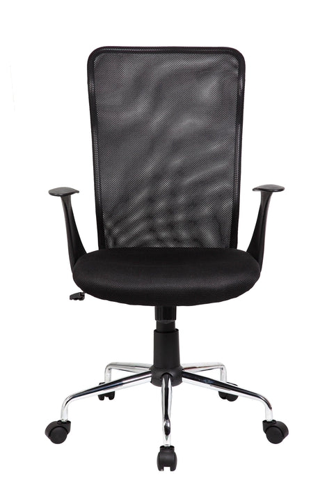 Techni Mobili Medium Back Mesh Assistant Office Chair, Black