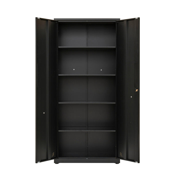 HighStorage Cabinet with 2 Doors and 4 Partitions to Separate 5Storage Spaces, Home/ Office Design