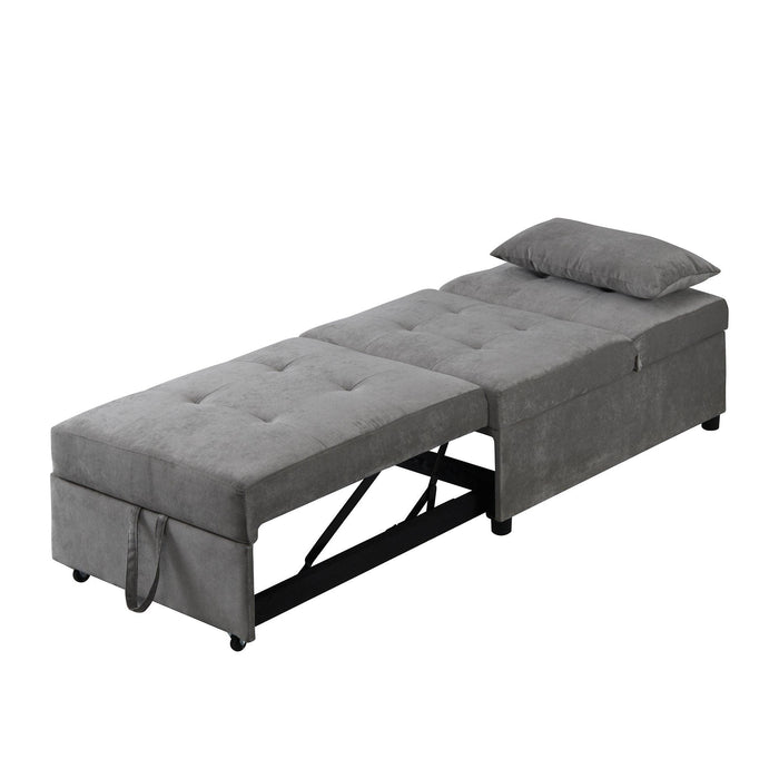 Folding Ottoman Sofa Bed（Gray）