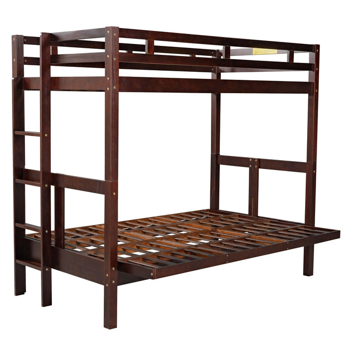 Twin over Full Convertible Bunk Bed - Espresso