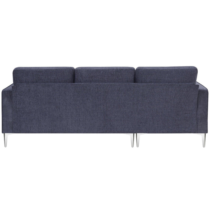 86" Convertible Sectional Sofa,Modern Chenille Fabric Sectional Sofa,  L-Shaped Couch 3-Seat Sofa Sectional with Reversible Chaise (2 Pillows)