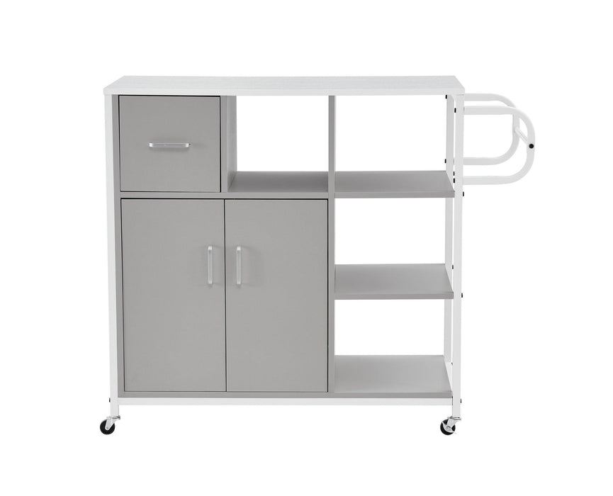 KITCHStorage cabinet GRY, move with roller..