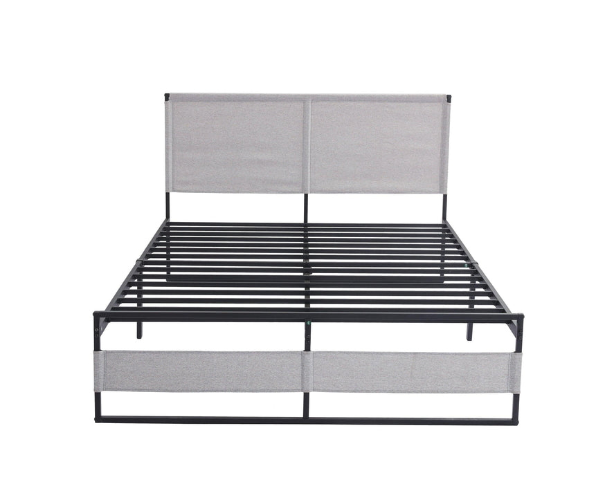 V4 Metal Bed Frame 14 Inch King Size with Headboard and Footboard, Mattress Platform with 12 InchStorage Space