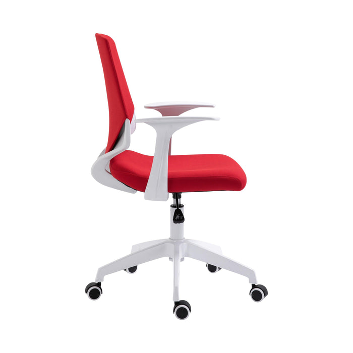 Techni Mobili Height Adjustable Mid Back Office Chair, Red