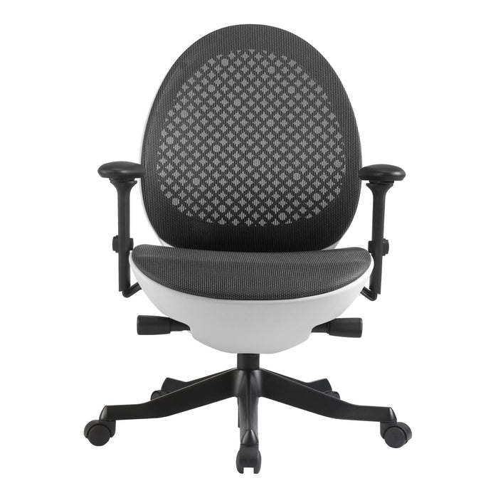 Techni Mobili Deco LUX Executive Office Chair, White