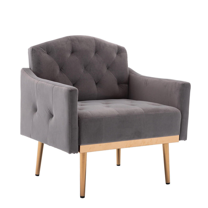 Accent  Chair  ,leisure single sofa  with Rose Golden  feet