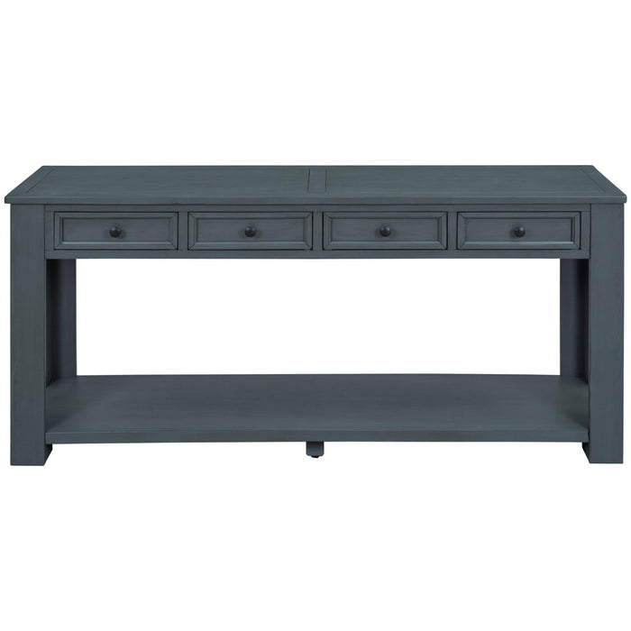 Console Table/Sofa Table withStorage Drawers and Bottom Shelf for Entryway Hallway (Navy)