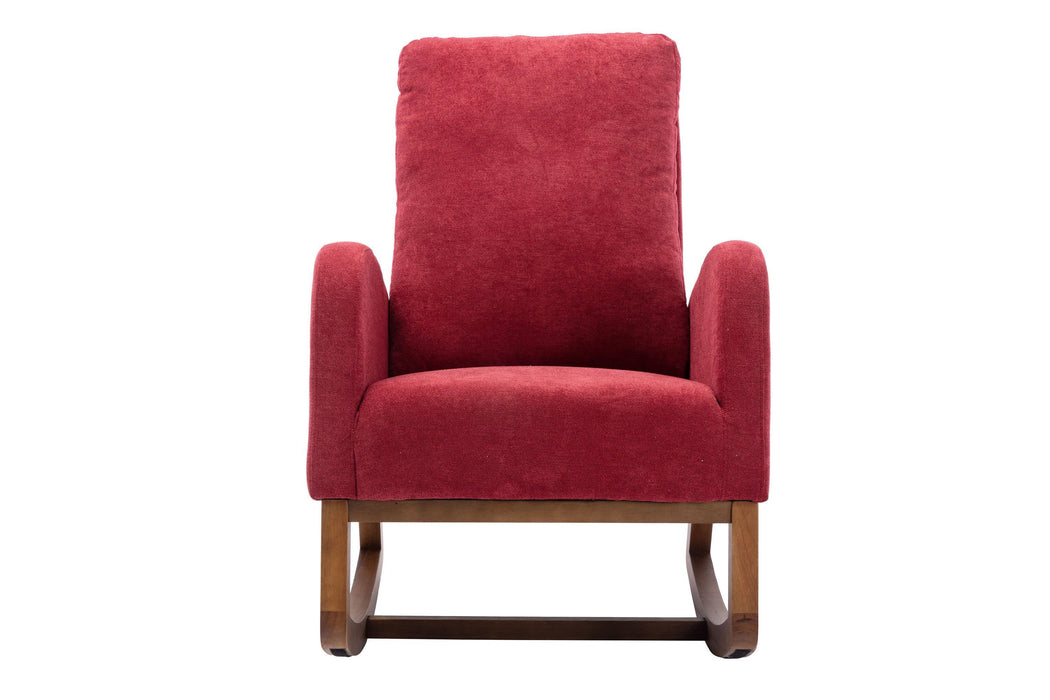 living  room Comfortable  rocking chair  living room chair  Red