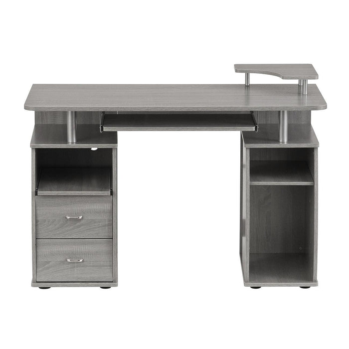 Techni Mobili Complete Computer Workstation Desk WithStorage, Grey