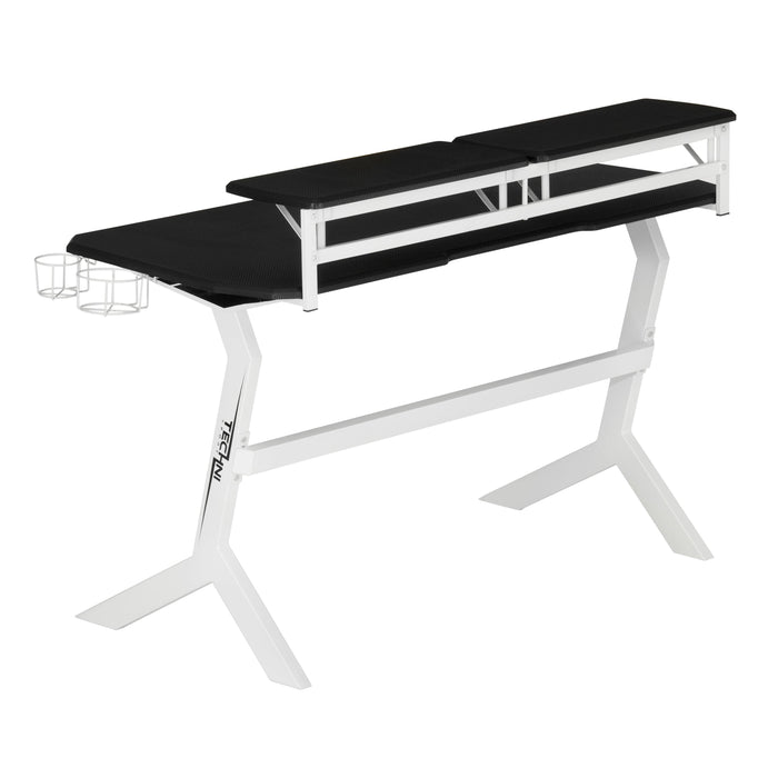 Techni Sport White Stryker Gaming Desk, White