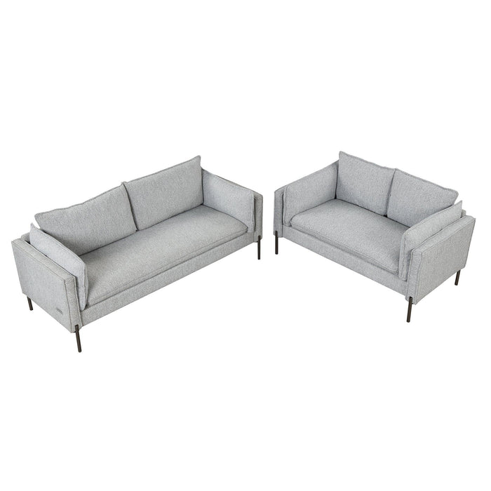 2 Piece Sofa SetsModern Linen Fabric Upholstered  Loveseat and 3 Seat Couch Set Furniture for Different Spaces,Living Room,Apartment(2+3 seat)