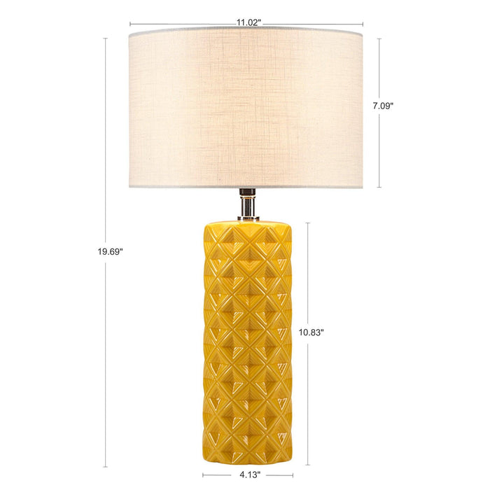 Macey Geometric Ceramic Table Lamp