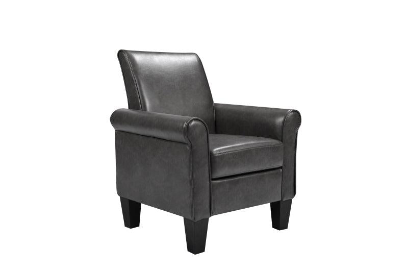 Accent Chairs, Comfy Sofa Chair, Armchair for Reading, Living Room, Bedroom, Office，Waiting Room, PU leather, Dark Grey