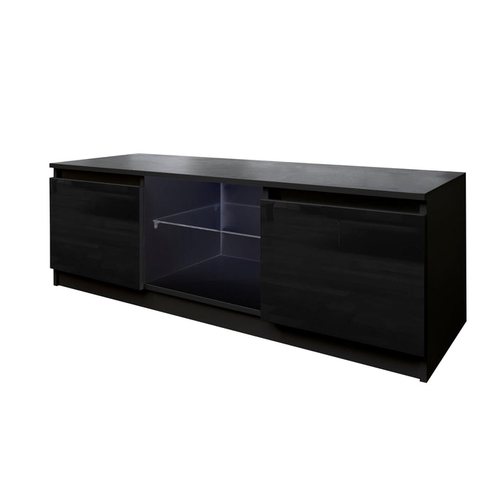 TV Cabinet Wholesale, Black  TV Stand with LED Lights