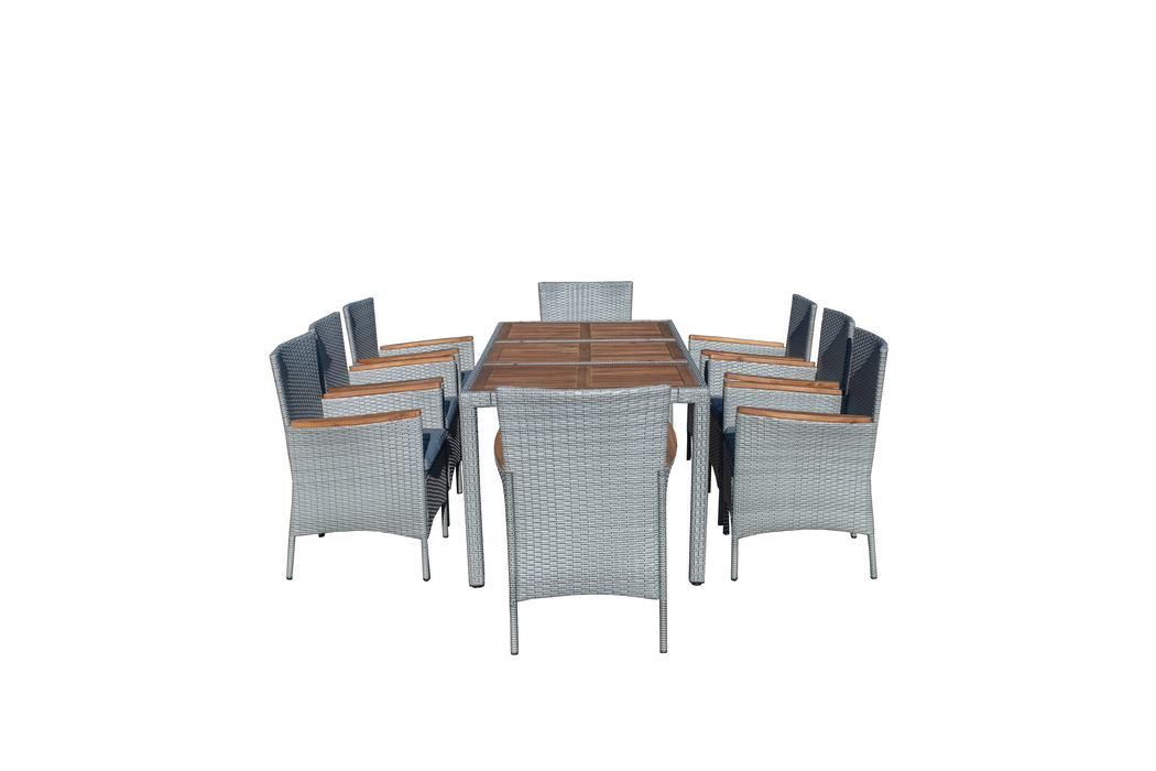 Mare Blu Shimme – 9 Piece Dining Set 8 Chairs 1 Table