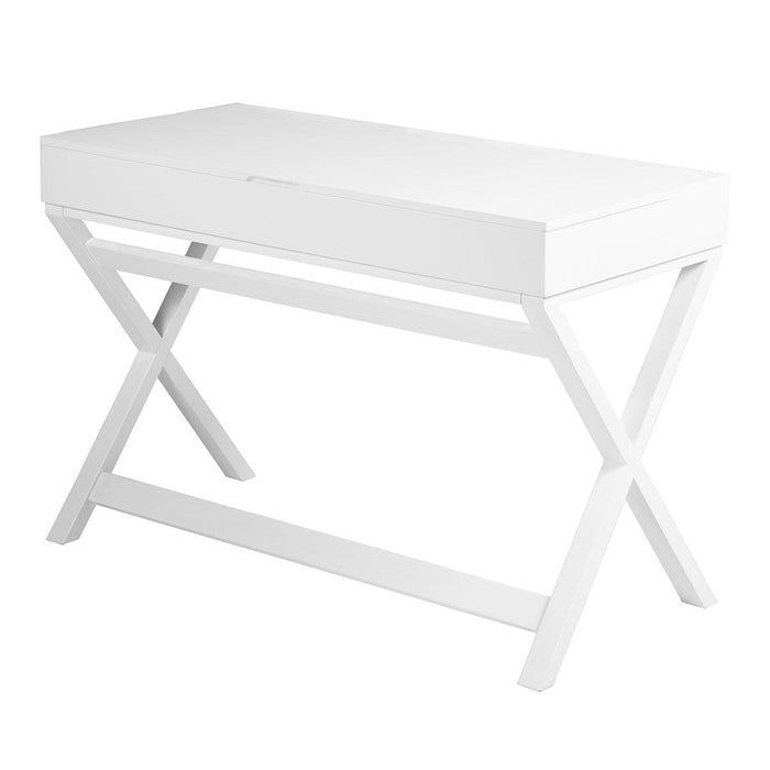 Lift Desk with 2 DrawerStorage, Computer Desk with Lift Table Top, Adjustable Height Table for Home Office, Living Room,white