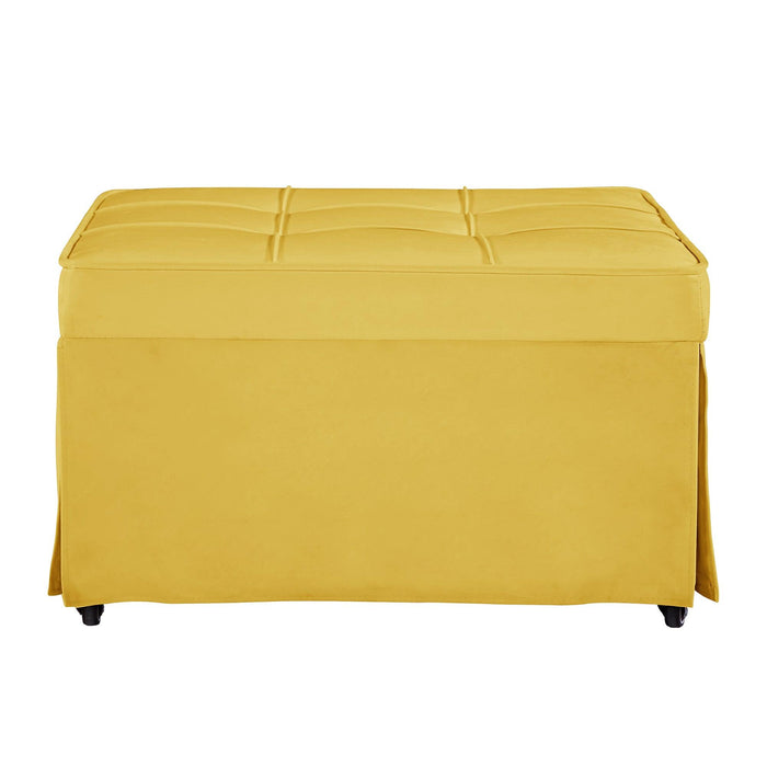 Velvet Folding Sofa Bed Sleeper Chair with Adjustable Backrest .