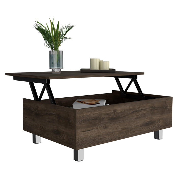 Tilton Rectangle Lift Top  Coffee Table Dark Brown