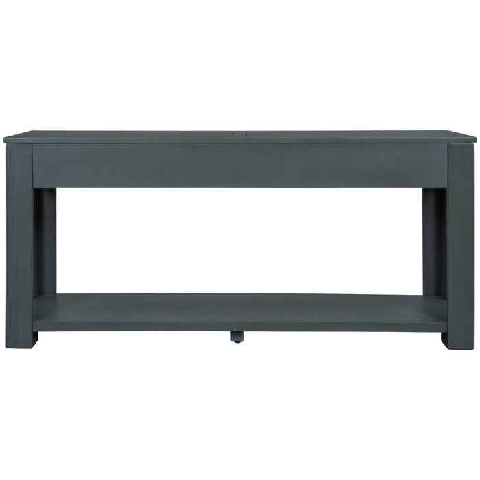 Console Table/Sofa Table withStorage Drawers and Bottom Shelf for Entryway Hallway (Navy)