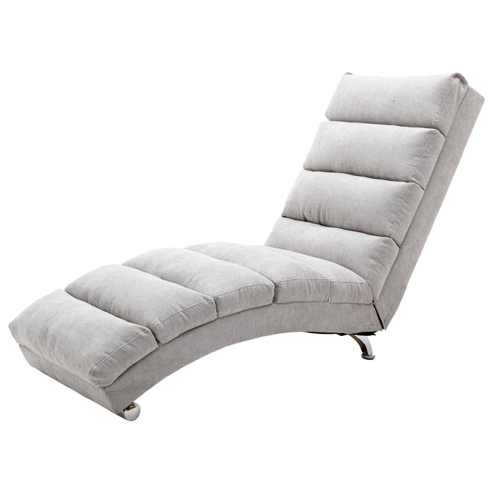 Linen Chaise Lounge Indoor Chair,Modern Long Lounger for Office or Living Room