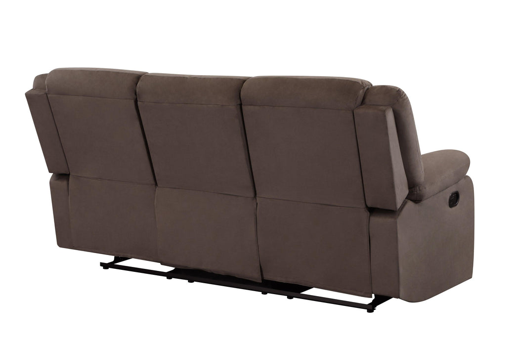 Global United Transitional Microfiber Fabric Upholstered Sofa