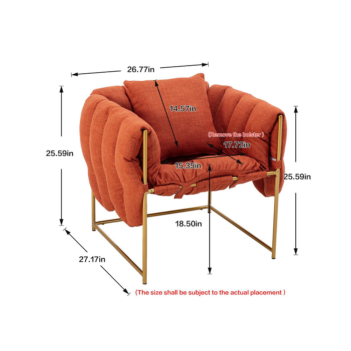 Accent Chair ,leisure single sofa with metal frame