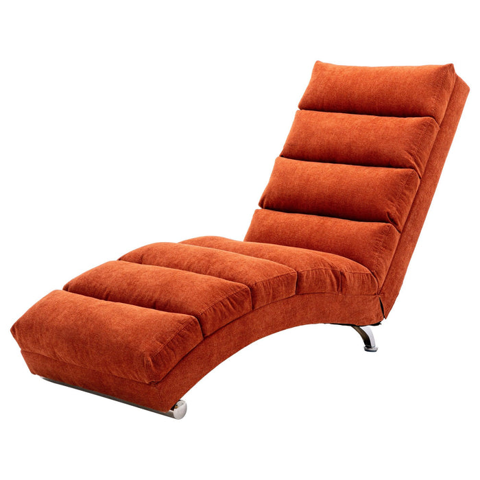 Linen Chaise Lounge Indoor Chair,Modern Long Lounger for Office or Living Room