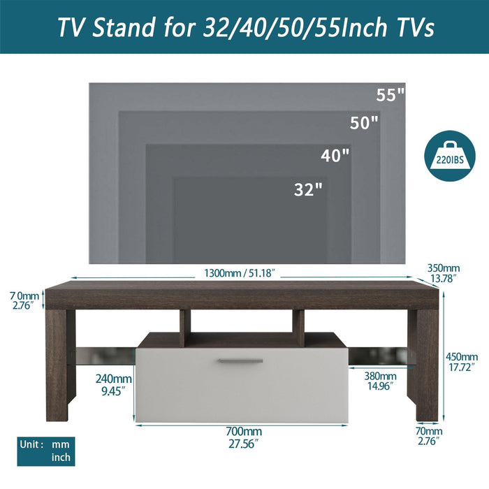 20 minutes quick assembly brown simpleModern TV cabinet Floor cabinet Floor TV wall cabinet Brown + whiteModern TV bracket