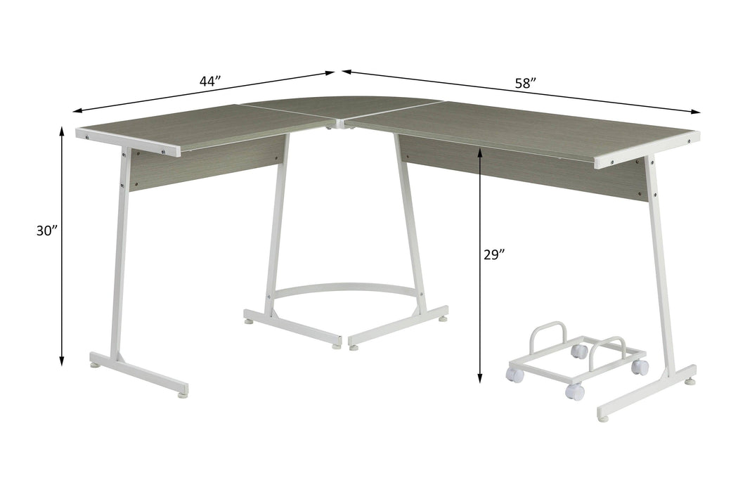 ACME Dazenus Computer Desk, Gray & White Finish OF00045